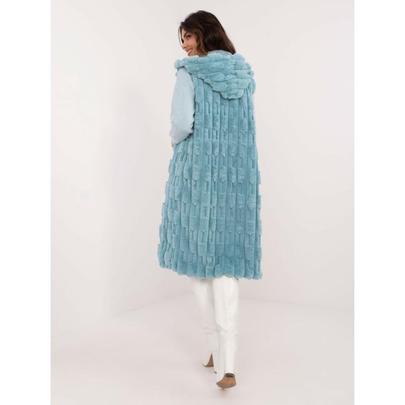 Dámská vesta z ekokůže mátová 