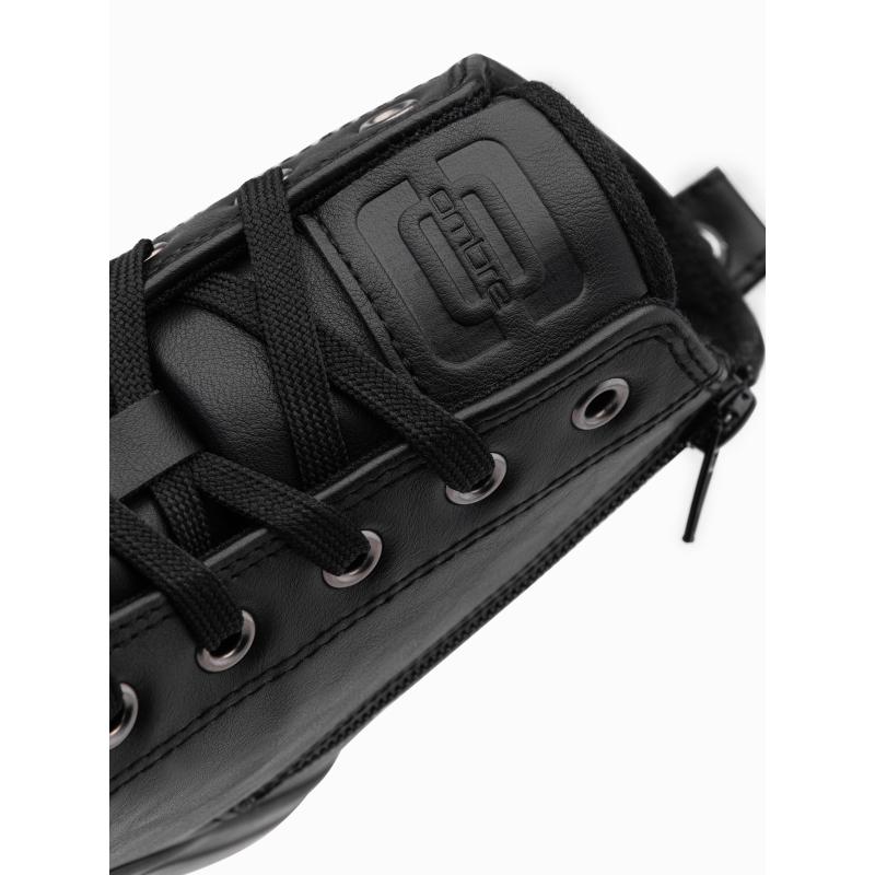 Pánské vysoké tenisky s ozdobnou špičkou černé