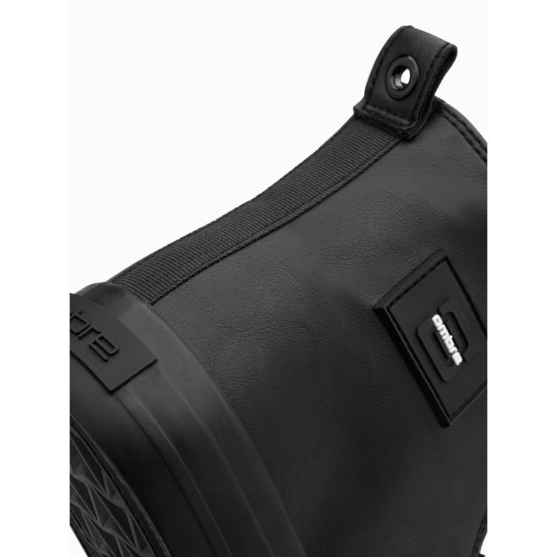 Pánské vysoké tenisky s ozdobnou špičkou černé