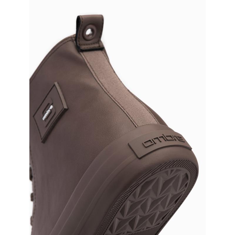 Férfi magas szárú tornacipő, khaki színben