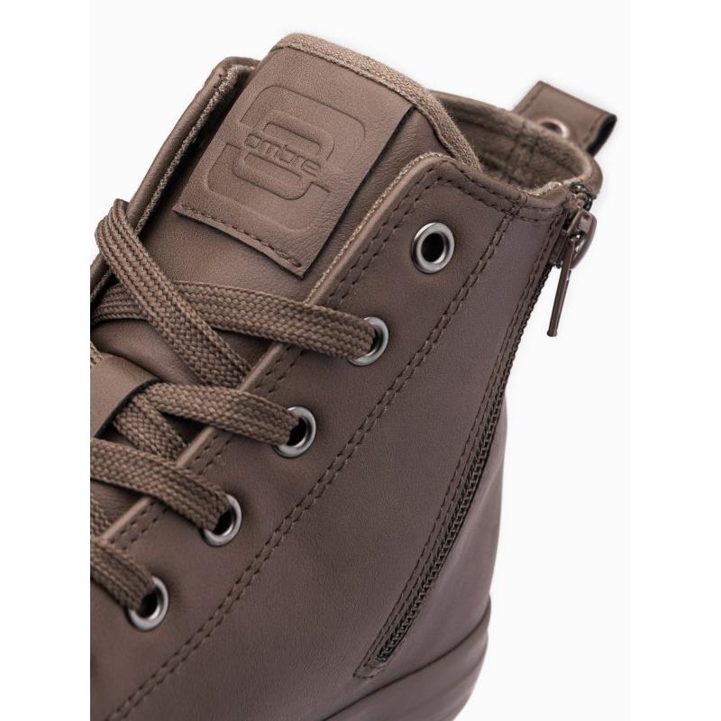 Férfi magas szárú tornacipő, khaki színben