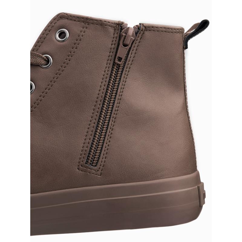 Férfi magas szárú tornacipő, khaki színben