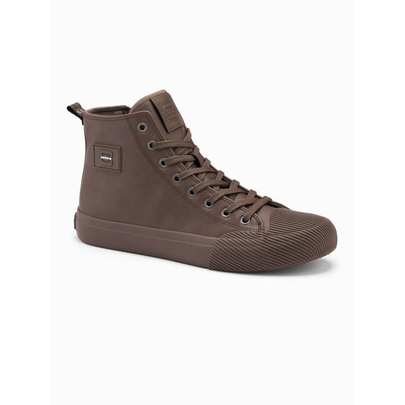 Férfi magas szárú tornacipő, khaki színben