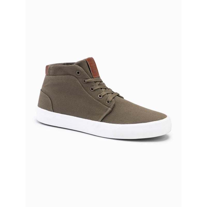 Pánské vysoké tenisky olivové 