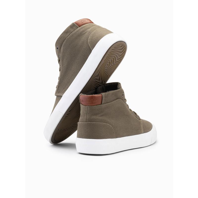 Pánské vysoké tenisky olivové 