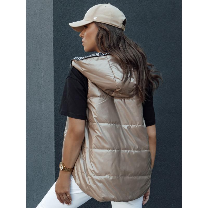 Dámská prošívaná vesta ICONVEST hnědá