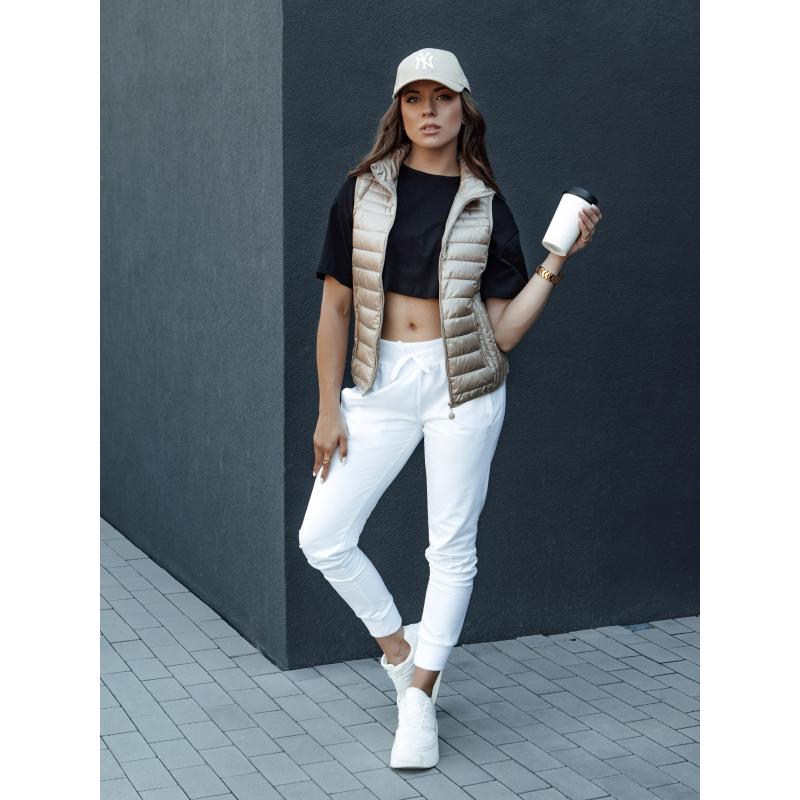 Dámská prošívaná vesta STYLISHZ hnědá