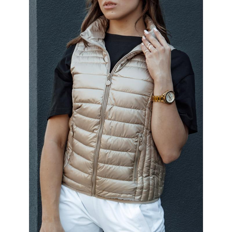 Dámská prošívaná vesta STYLISHZ hnědá