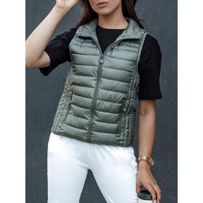 Steppelt női mellény STYLISHZ zöld állógallérral