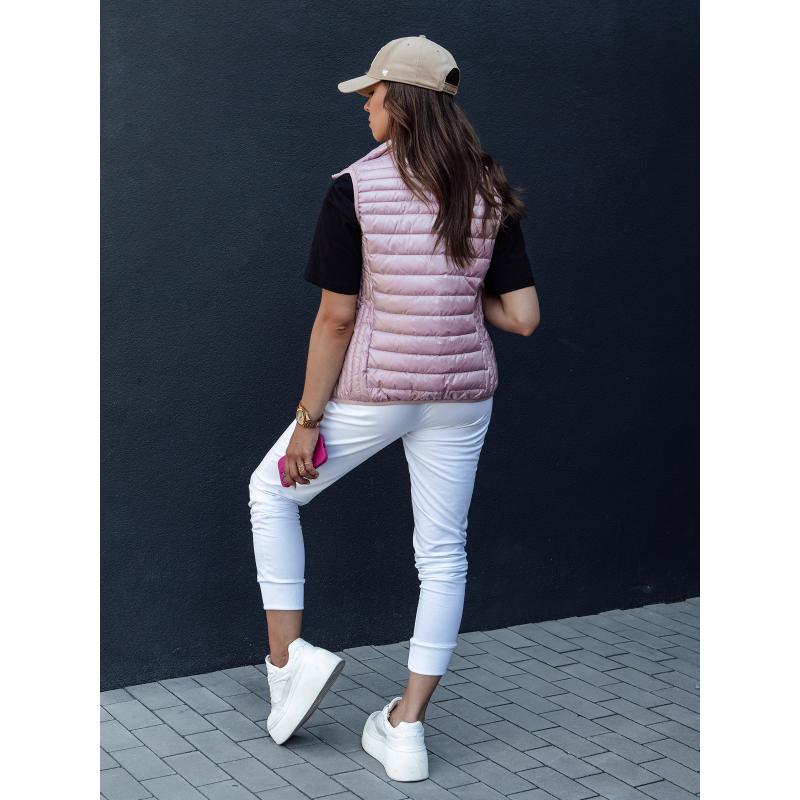 Dámská prošívaná vesta STYLISHZ se stojáčkem růžová