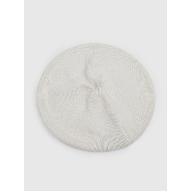 Pletená baretka so zmesou vlny