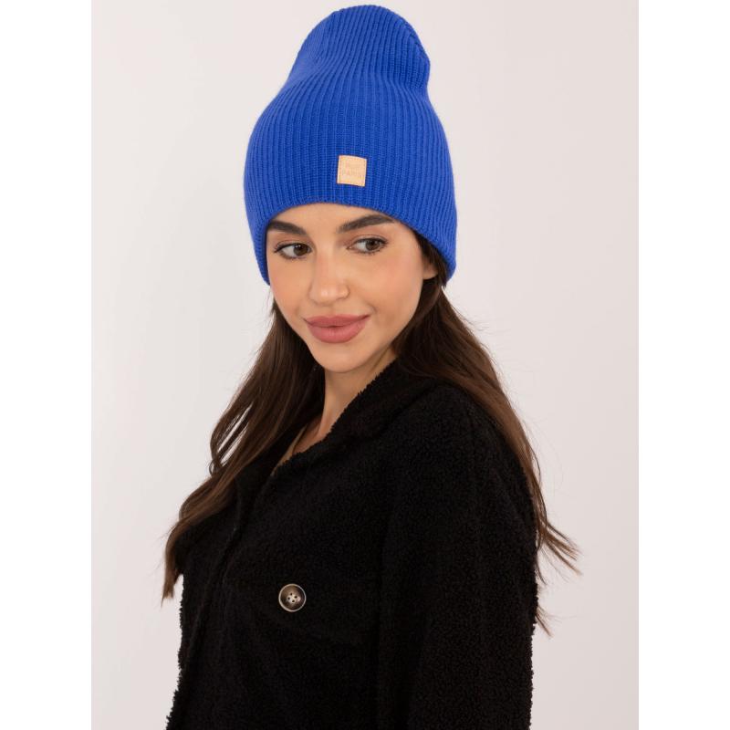 Dámská čepice s nášivkou RUE PARIS kobaltová 