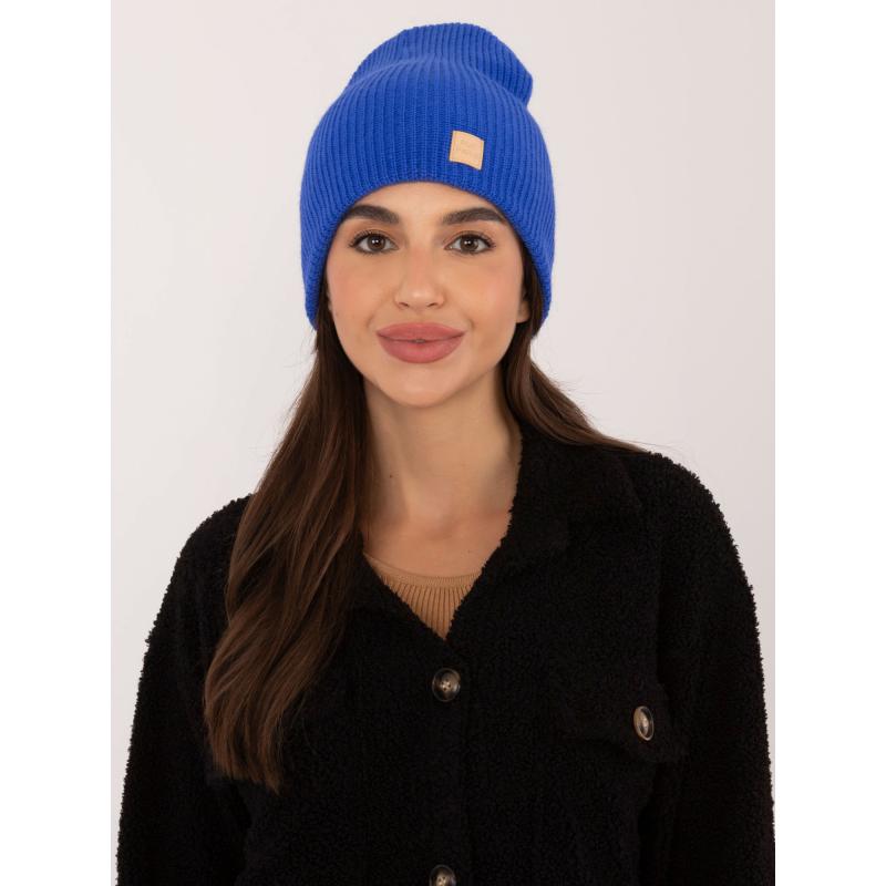 Dámská čepice s nášivkou RUE PARIS kobaltová 