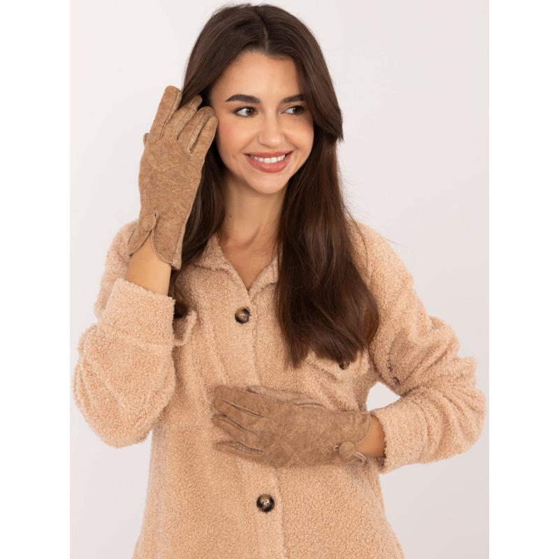 Női érintőkesztyű barna