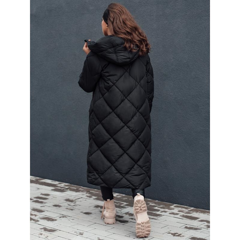 Dámska prešívaná zimná bunda s kapucňou FEMACOAT čierna