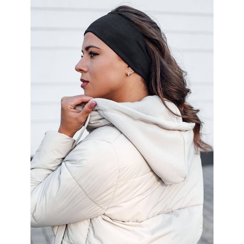 Dámská zimní bunda NORDPUFF péřová s kapucí šedá