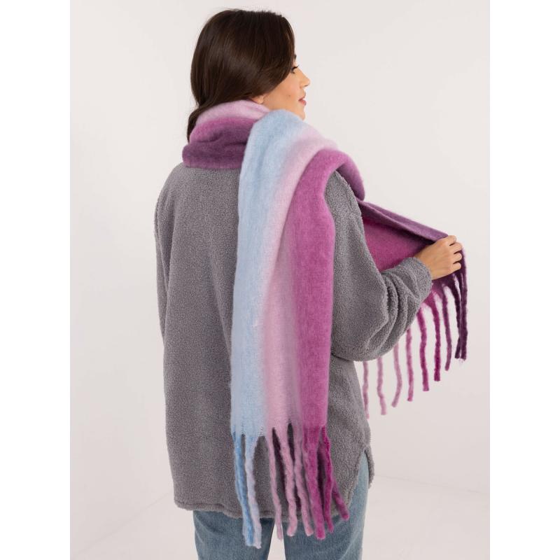Női sötét ombre téli sál lila és kék