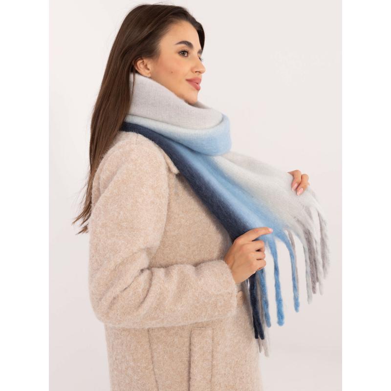 Női téli sál szürkéskék