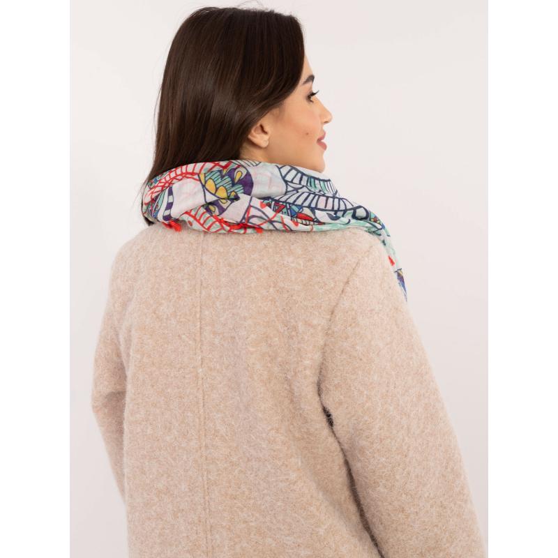 Női sál piros és piros mintával