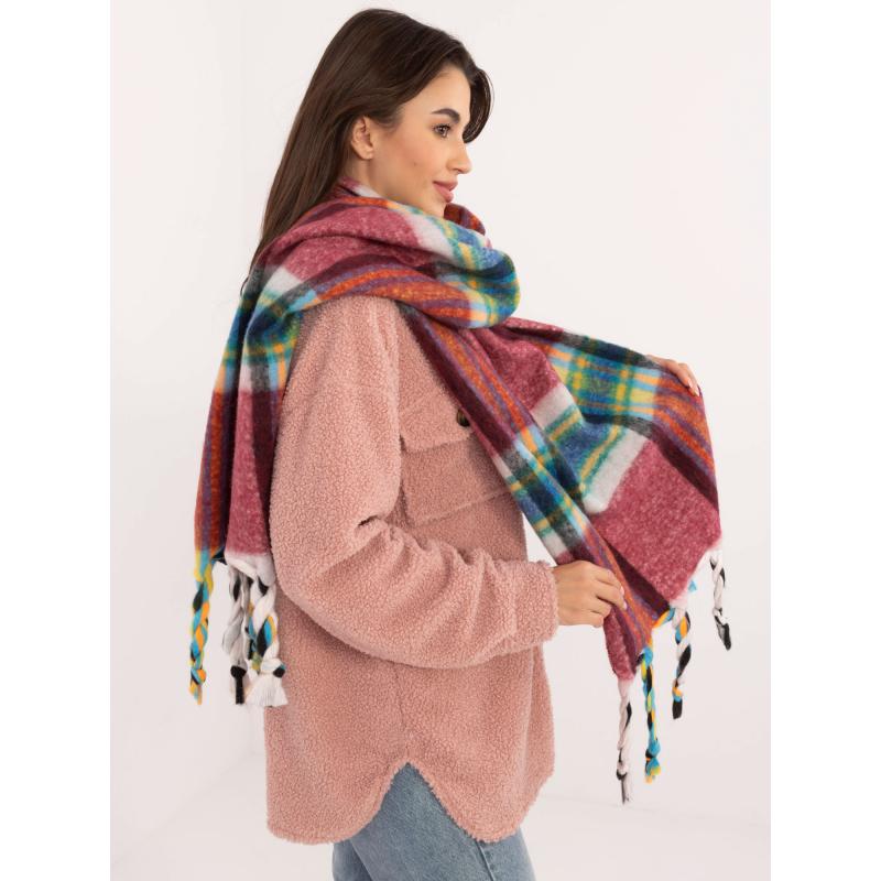 Dámská šála zimní bordó   