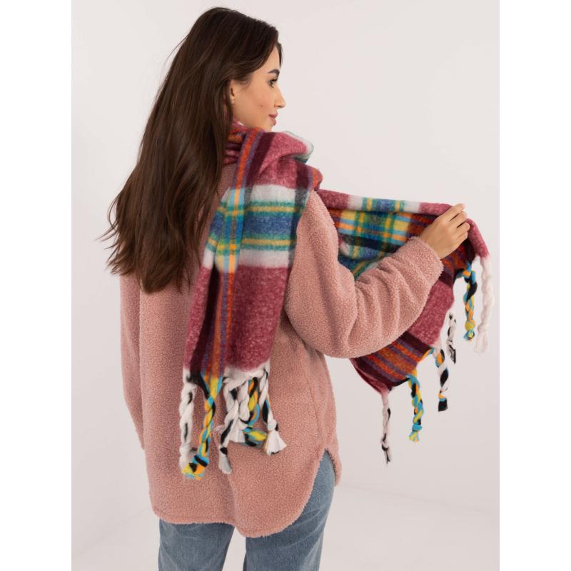 Dámská šála zimní bordó   