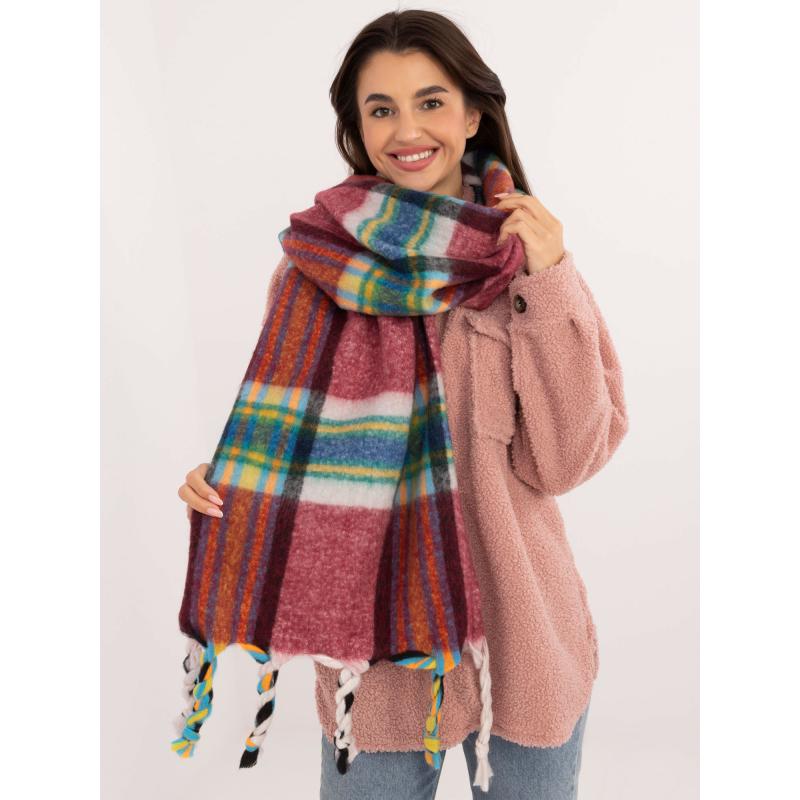 Dámská šála zimní bordó   