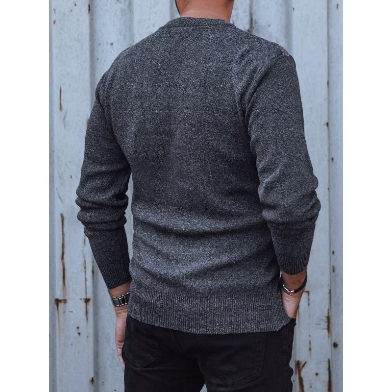 Férfi pulóver sötétszürke