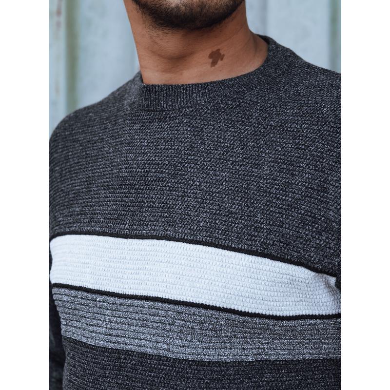 Férfi pulóver sötétszürke