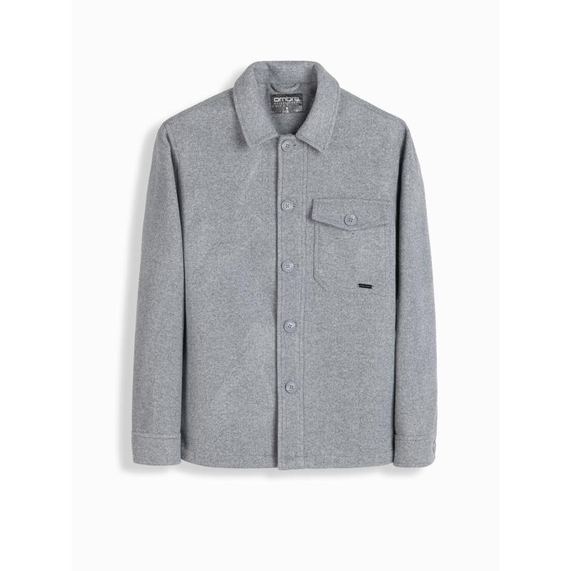 Pánská lehká fleecová bunda s viskózou šedá