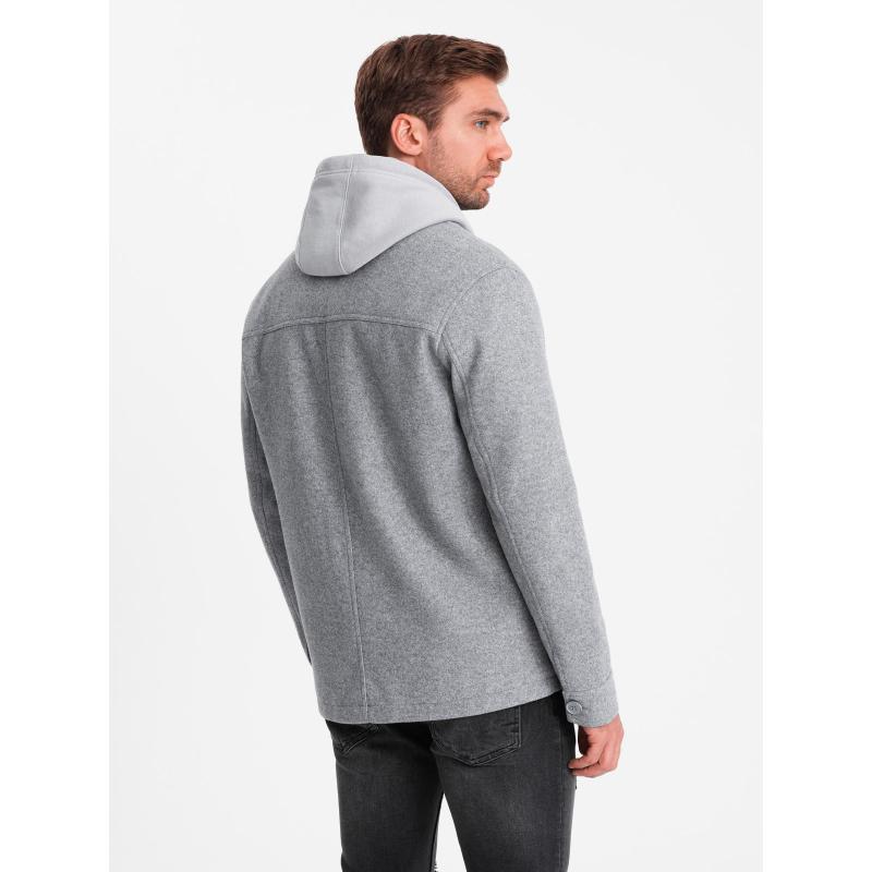 Pánská lehká fleecová bunda s viskózou šedá