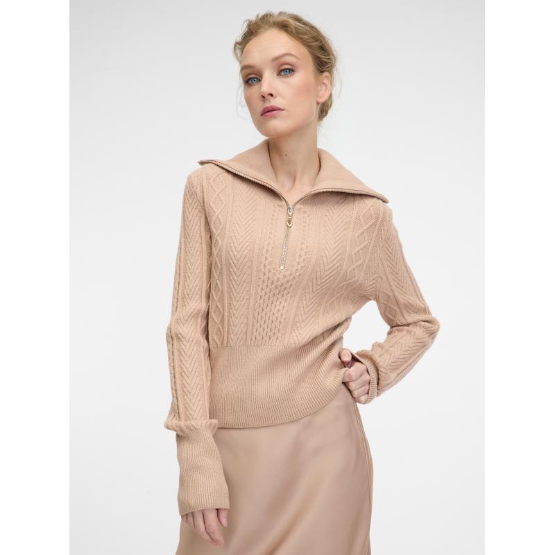 Béžová dámská midi sukně