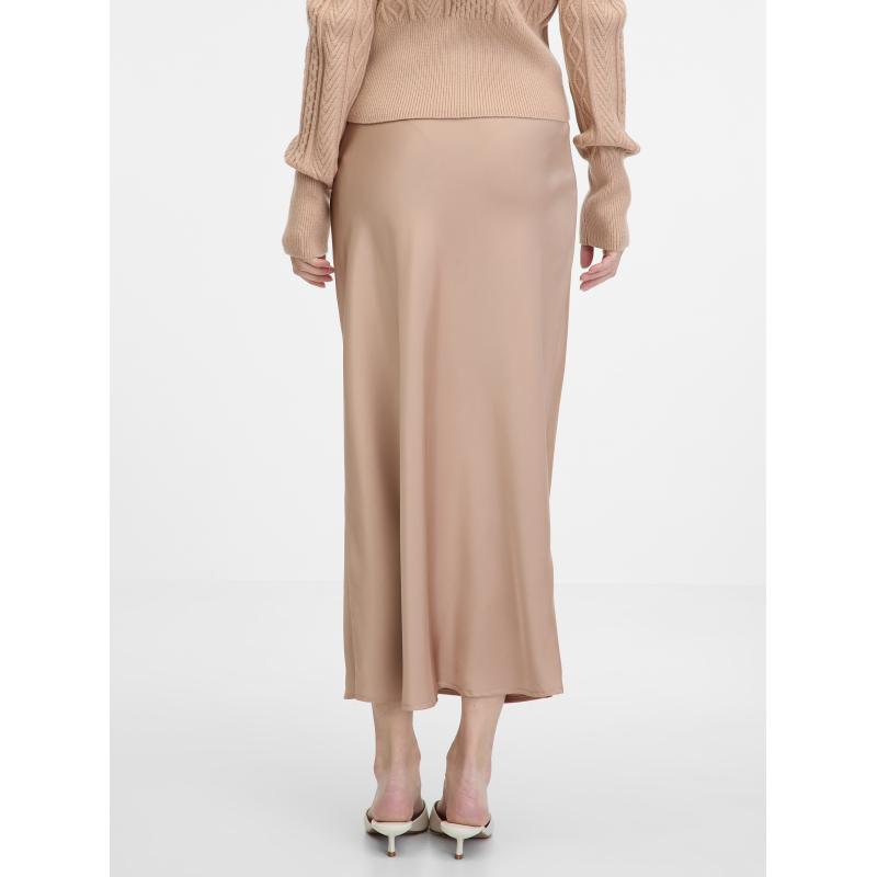 Béžová dámská midi sukně