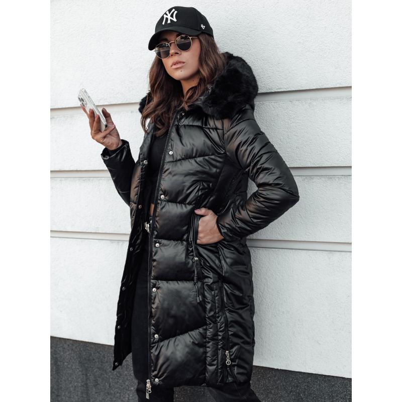 Dámska zimná prešívaná bunda ULTRAWAY s kapucňou čierna