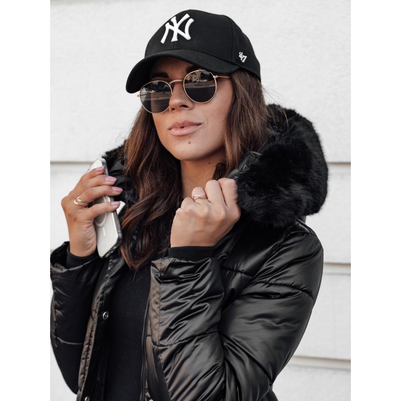 Dámska zimná prešívaná bunda ULTRAWAY s kapucňou čierna