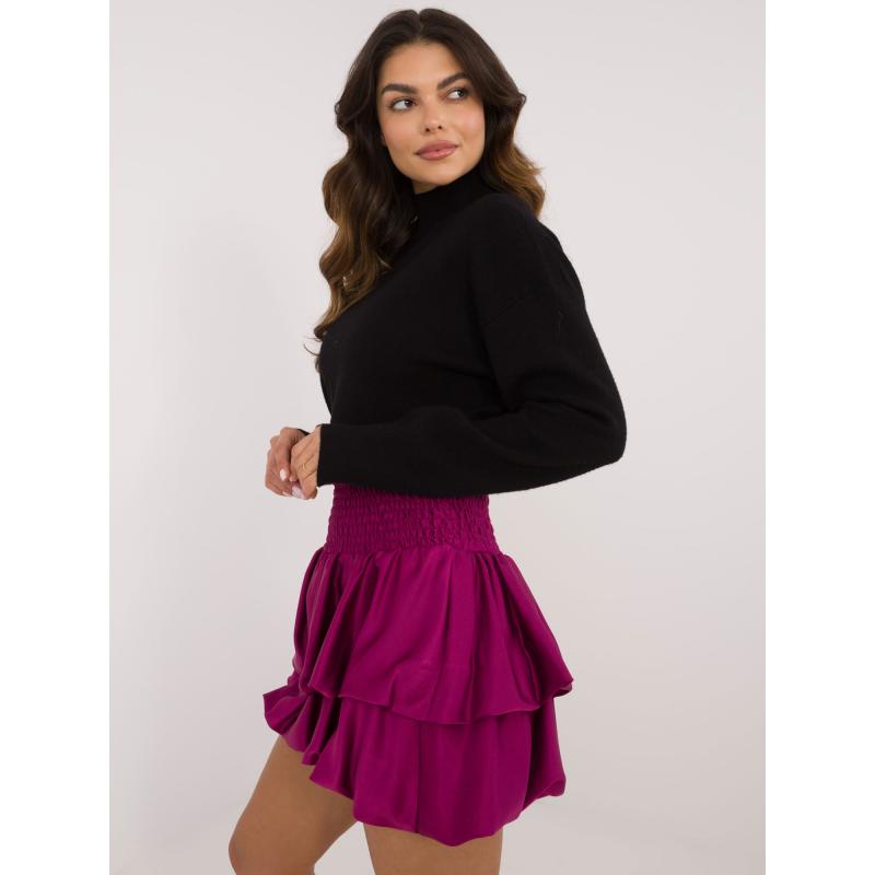 Női mini szaténszoknya lila