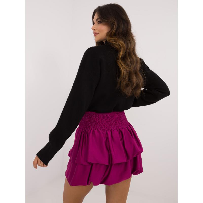 Női mini szaténszoknya lila
