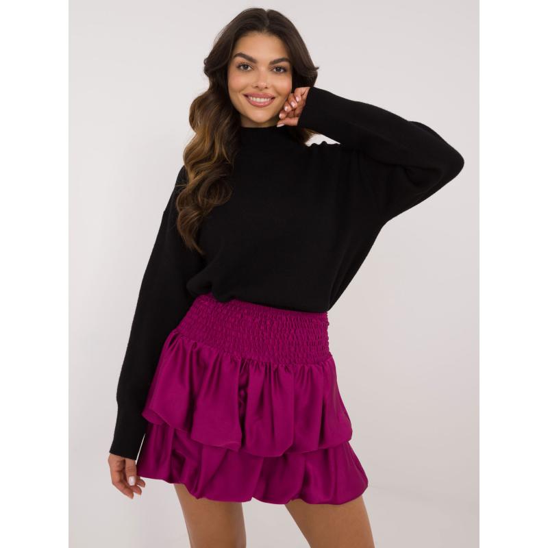 Női mini szaténszoknya lila