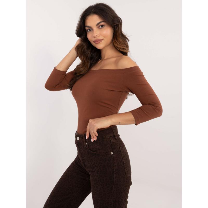 Női pöttyös blúz Blink BASIC FEEL GOOD barna