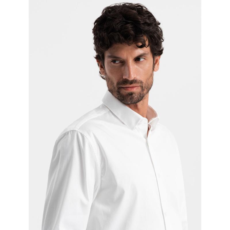 Férfi szatén SLIM FIT ing fehér