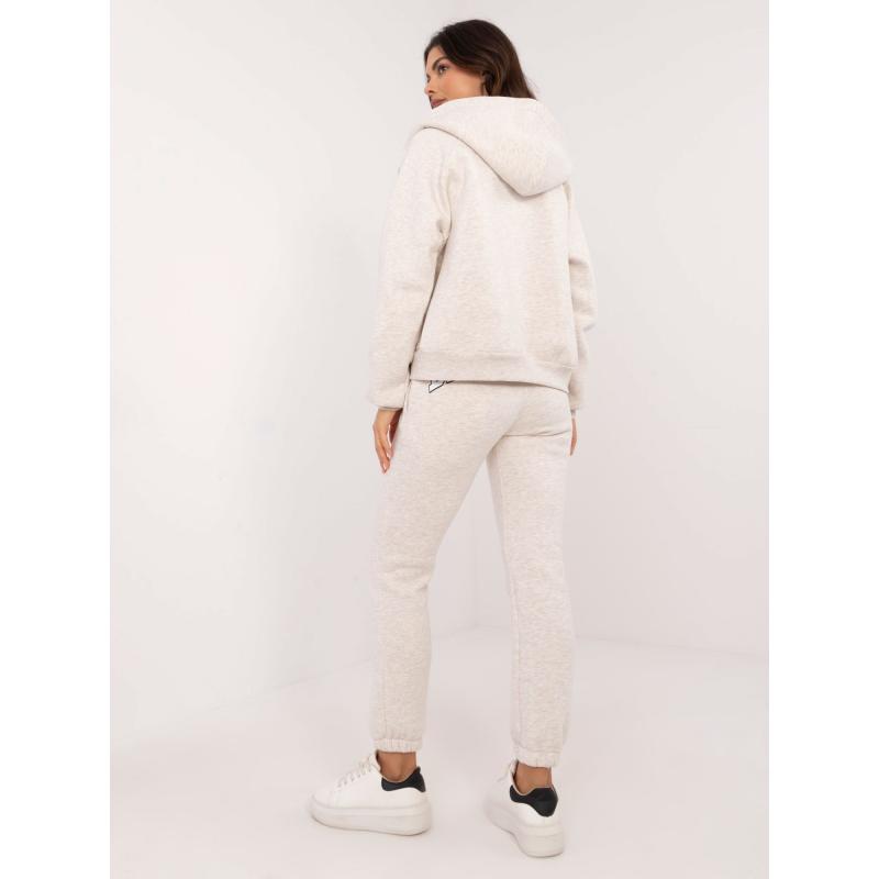 Női túlméretezett pulóver szett világos bézs