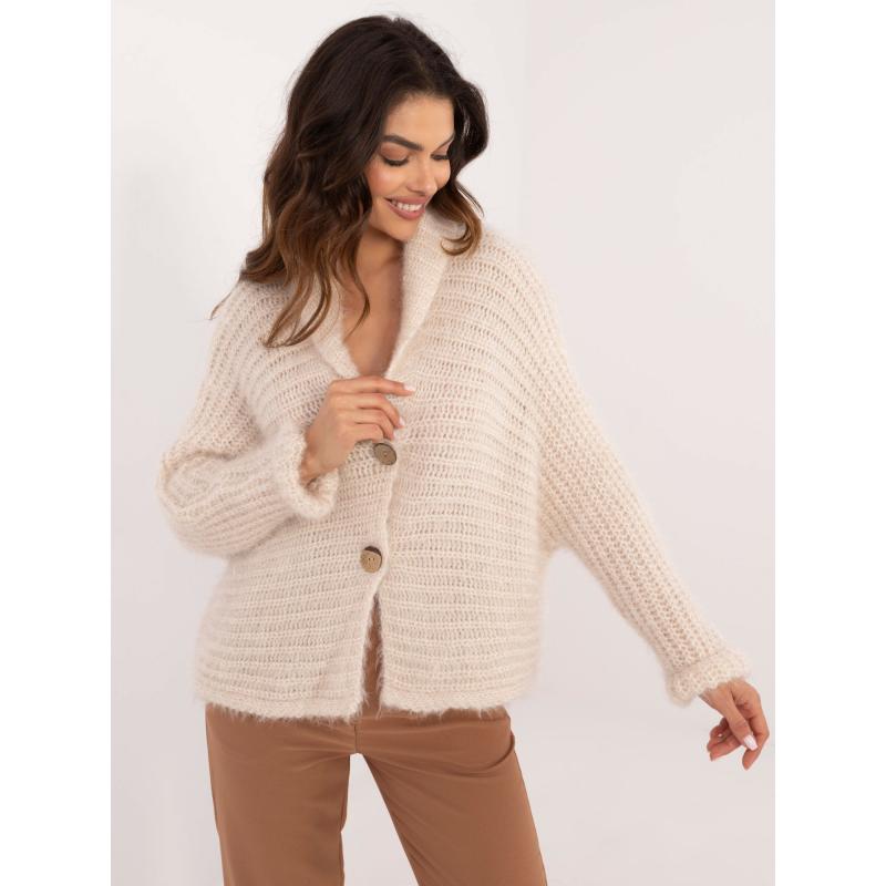 Dámský svetr oversize OCH BELLA světle béžový  