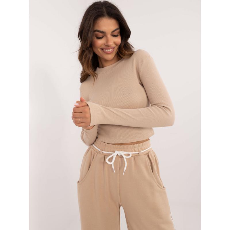 Dámská souprava s dlouhými kalhotami béžová  