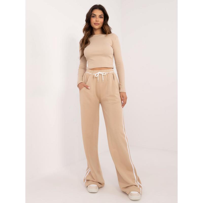 Dámská souprava s dlouhými kalhotami béžová  