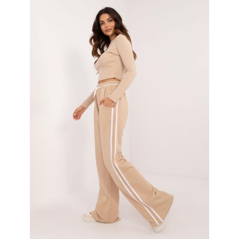 Dámská souprava s dlouhými kalhotami béžová  