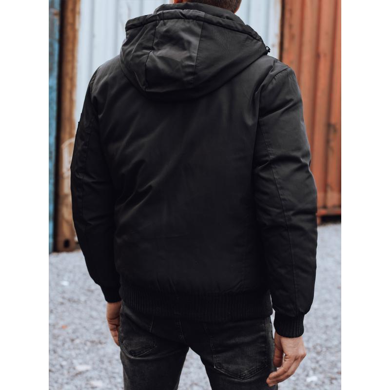 Pánská zimní bunda s odepínací kapucí černá