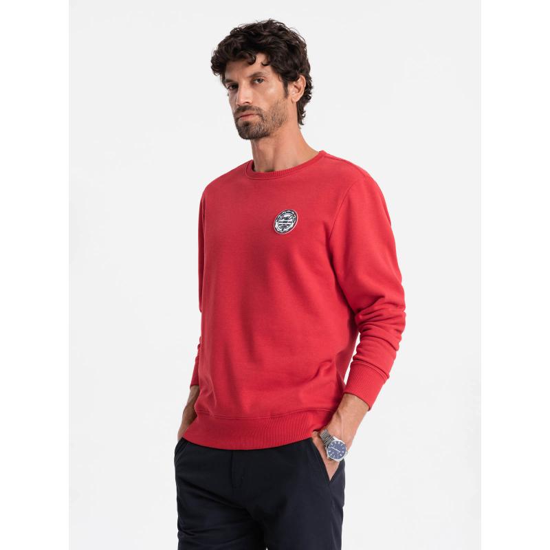 Pánská mikina s nášivkou červená 