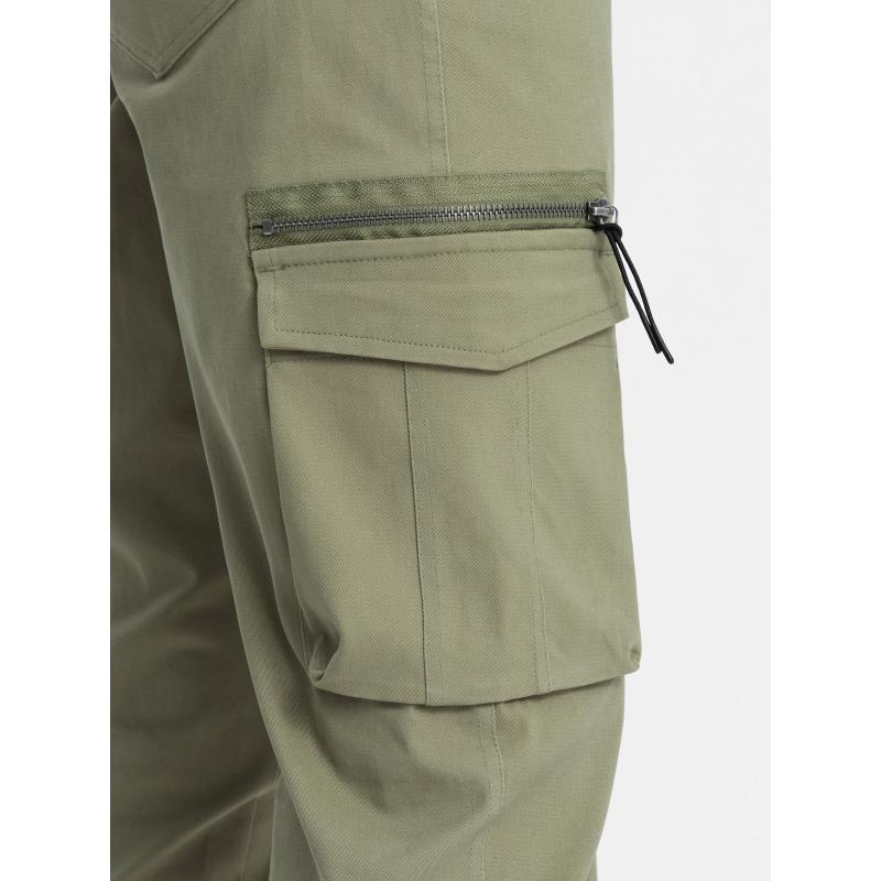 Pánské kalhoty STRAIGHT LEG s trojúhelníkovou kapsou na cvočky olivová