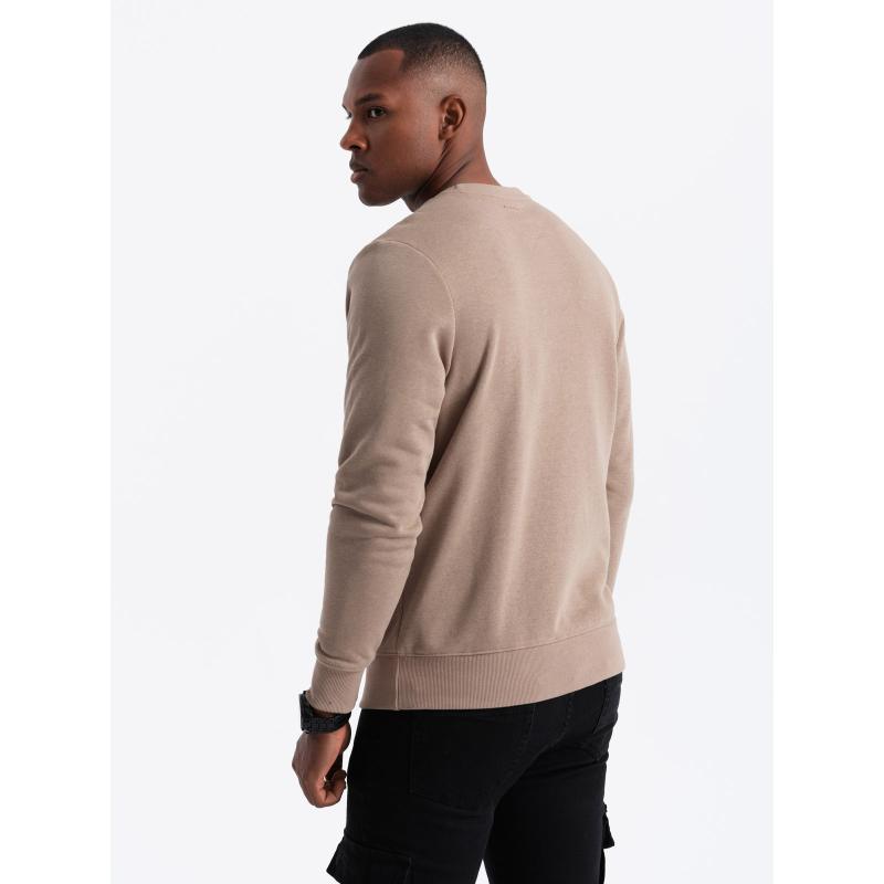 Pánská mikina s kovovým kolíčkem béžová 