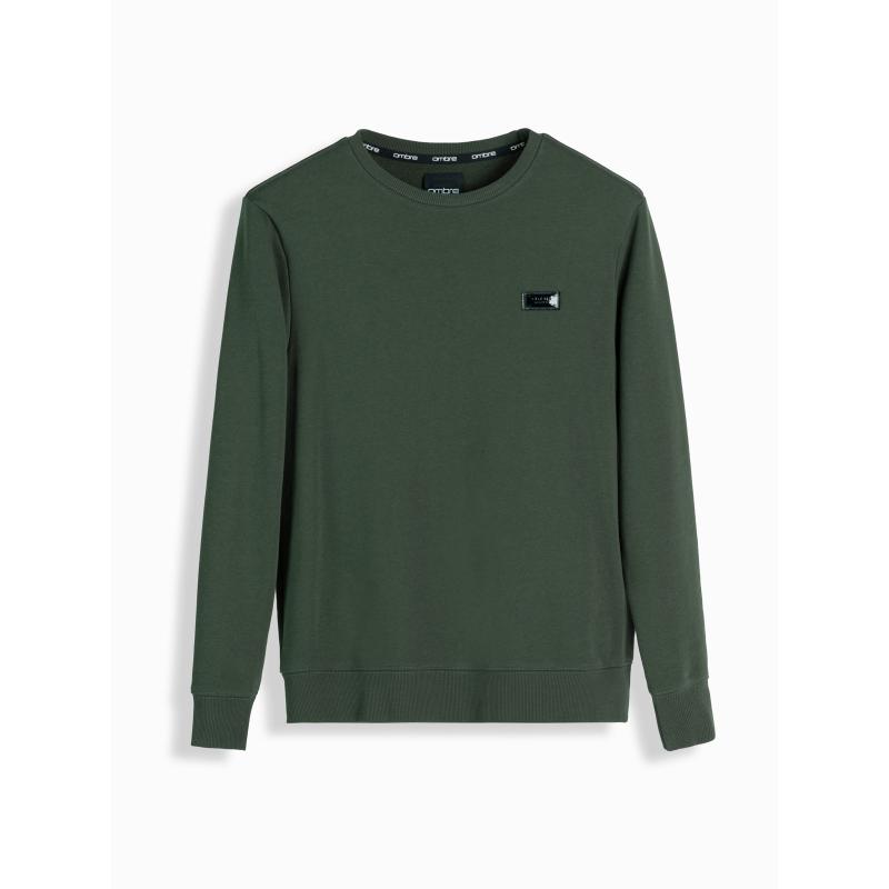 Férfi melegítőfelső fém kitűzővel sötétzöld