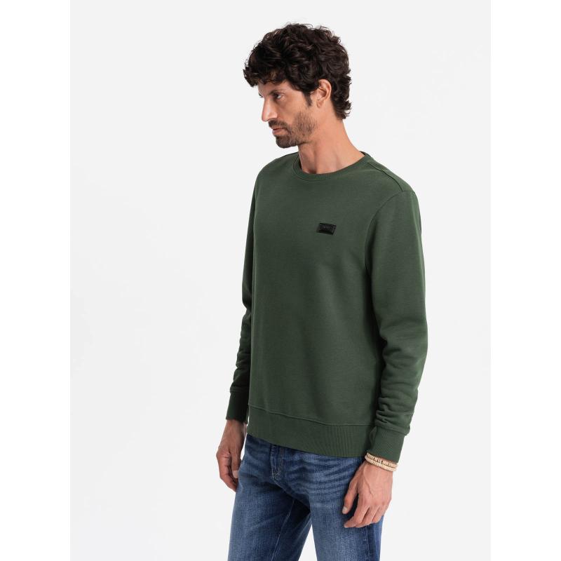 Férfi melegítőfelső fém kitűzővel sötétzöld